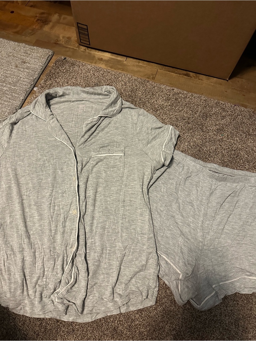 stars above Heather Gray Lounge Tee